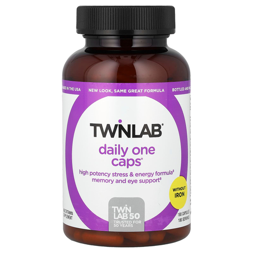Twinlab, Daily One Caps®, без железа, 180 капсул