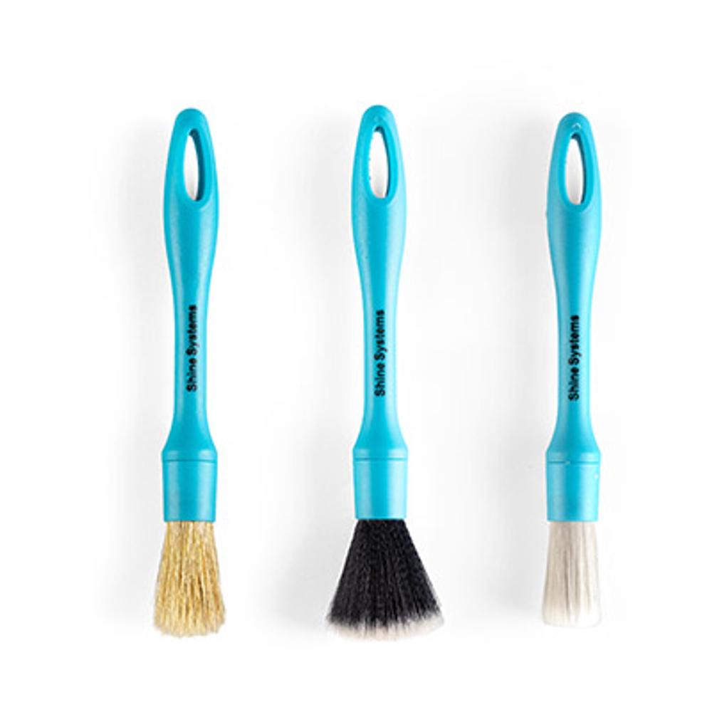 Shine System Detail Brush Kit набор кистей для автомобиля, 3шт