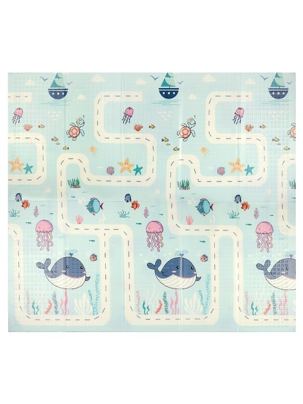 107237/Развивающий игровой коврик Elefantino, двусторонний, складной, размер 180*200*1 с