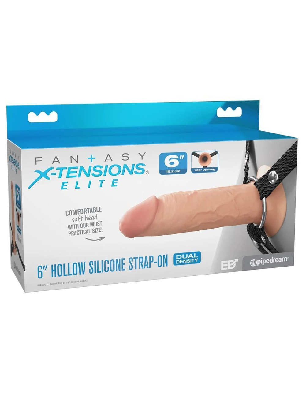 Страпон Fantasy 6" Hollow Silicone Strap-On Pipedream 415821PD