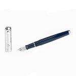 Перьевая ручка Aurora Talentum Dedalo Blue CT, перо — M, в подарочной коробке