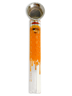 Bee Cells Shooter Orange Стеклянная курительная трубка 9.5 СМ