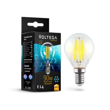 Светодиодная лампа Шар Crystal Graphene Globe 9W 2800K E14 (7136) VG10-G45E14warm9W-F прозрачная Voltega