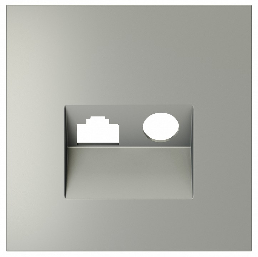 Накладка для ТВ-розетки и RJ-11 или RJ-45 Voltum S70 VLS002705