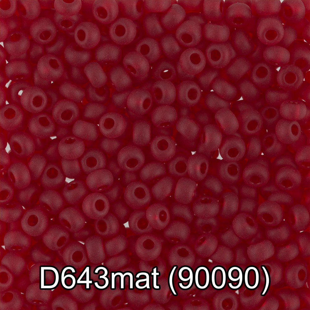 Бисер Чехия "GAMMA" круглый 4 10/0 2.3 мм D643 mat гранатовый мат. ( 90090 )