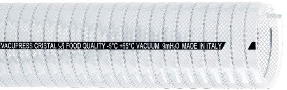 Пищевой шланг для жидкостей Vacupress CRISTAL. Внутр.диаметр 40мм