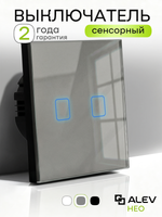 Выключатель сенсорный двухклавишный проводной для дома