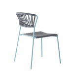 Стул плетеный Scab Design Lisa Filo, голубой, антрацит