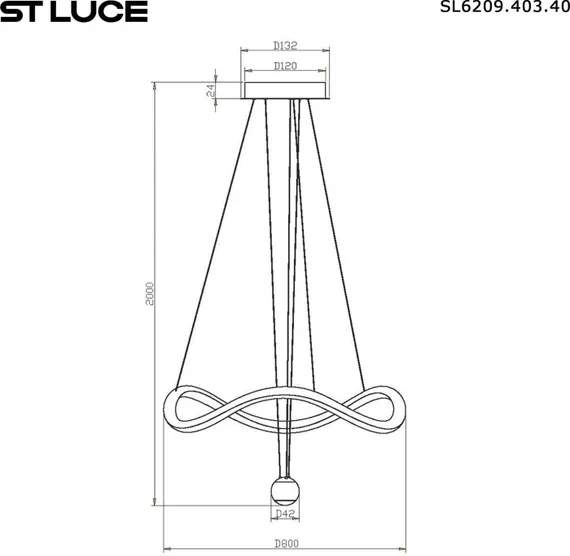 Подвесной светильник Orione SL6209.403.40 ST Luce