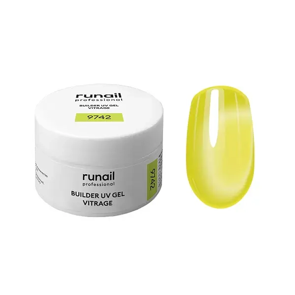 Гель витражный BUILDER UV GEL Vitrage,RuNail №9742