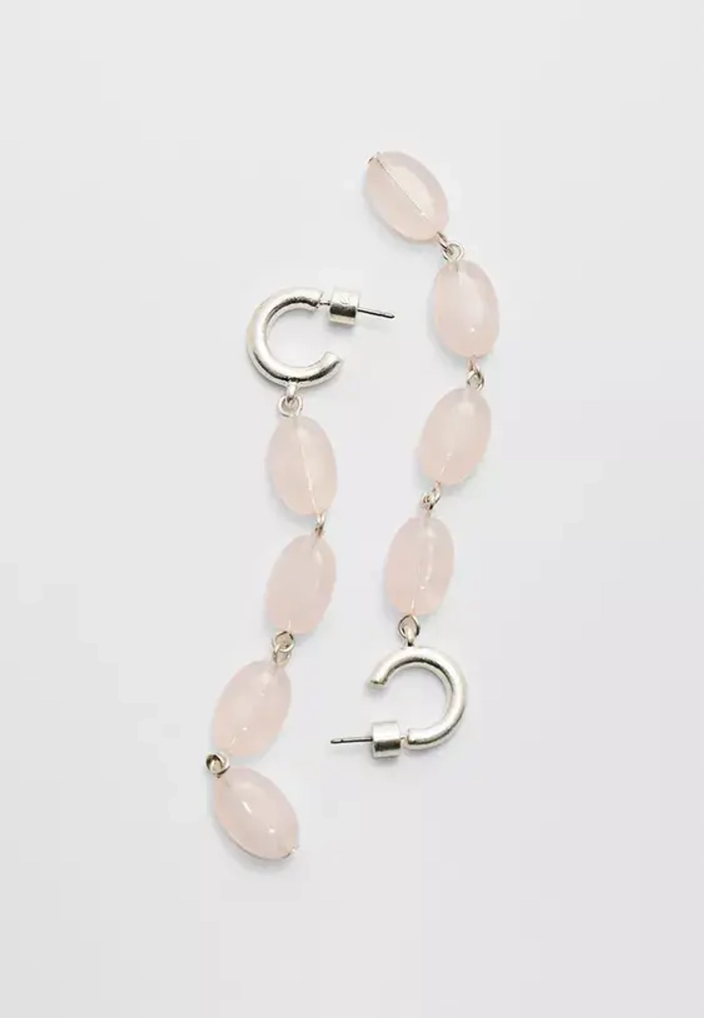 STRADIVARIUS Овальные длинные серьги, розовый