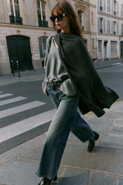 ZARA ДЖИНСЫ Z1975 LOOSE WIDE-LEG, ВЫСОКАЯ ПОСАДКА, СТРАЗЫ, СИНИЙ