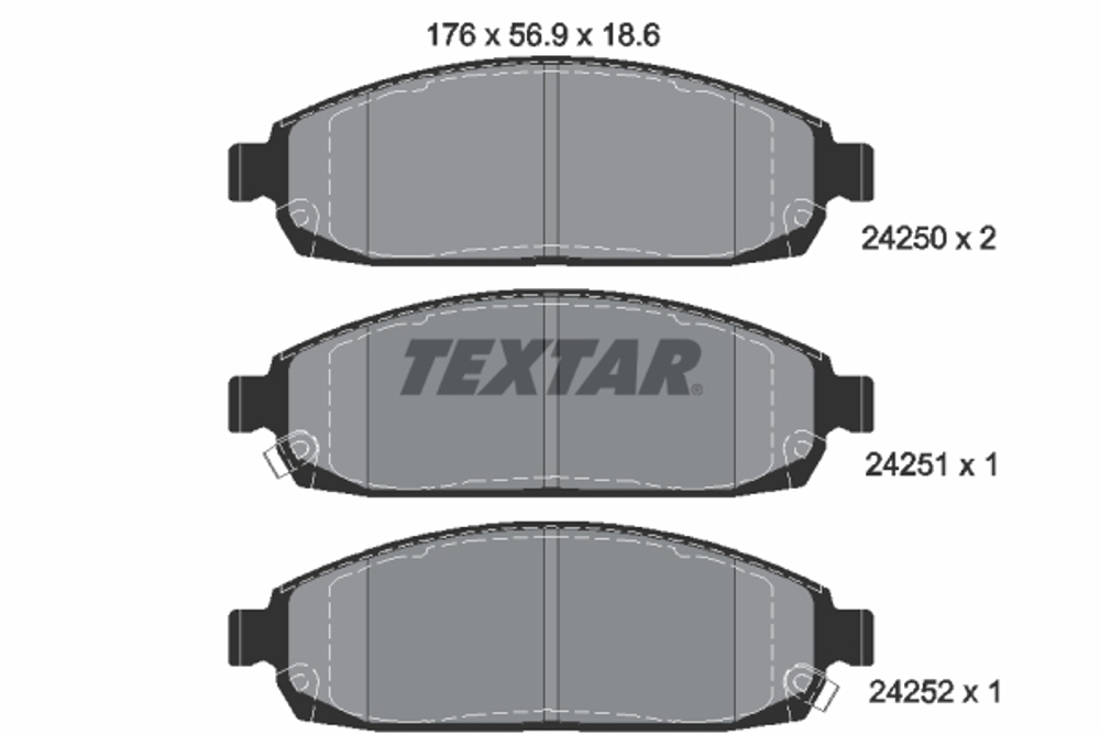 TEXTAR - 2425001-TET - Brake Pad Set, disc brake