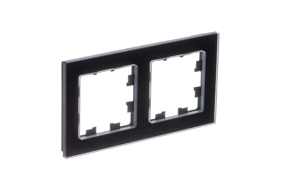 Рамка стеклянная на 2 поста Systeme Electric AtlasDesign Nature Черный ATN361002