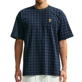 Мужская теннисная футболка Nike Club Rules Sportswear - black/obsidian