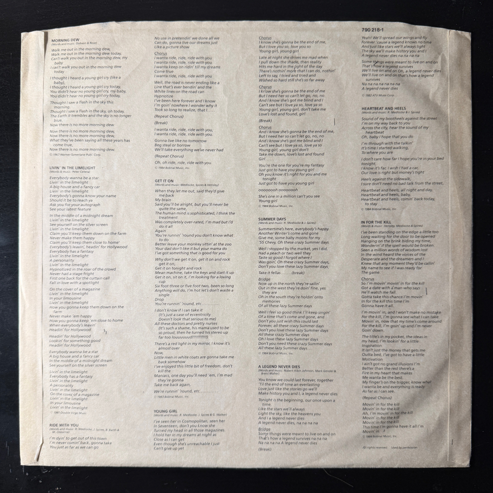 Blackfoot – Vertical Smiles (Германия 1984г.)