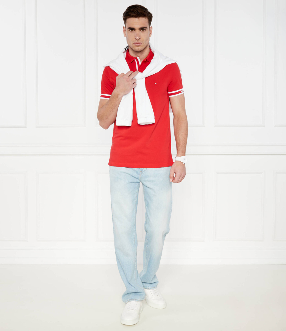 Поло monotype Tommy Hilfiger - красный(MW0MW34737)
