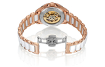 STARKING Koi Fish Collection Automatic Mechanical Movement Ceramic Strap Watch Women"s Watch White Dial