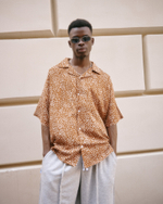 Short Sleeve Shirt Brown Giraffe