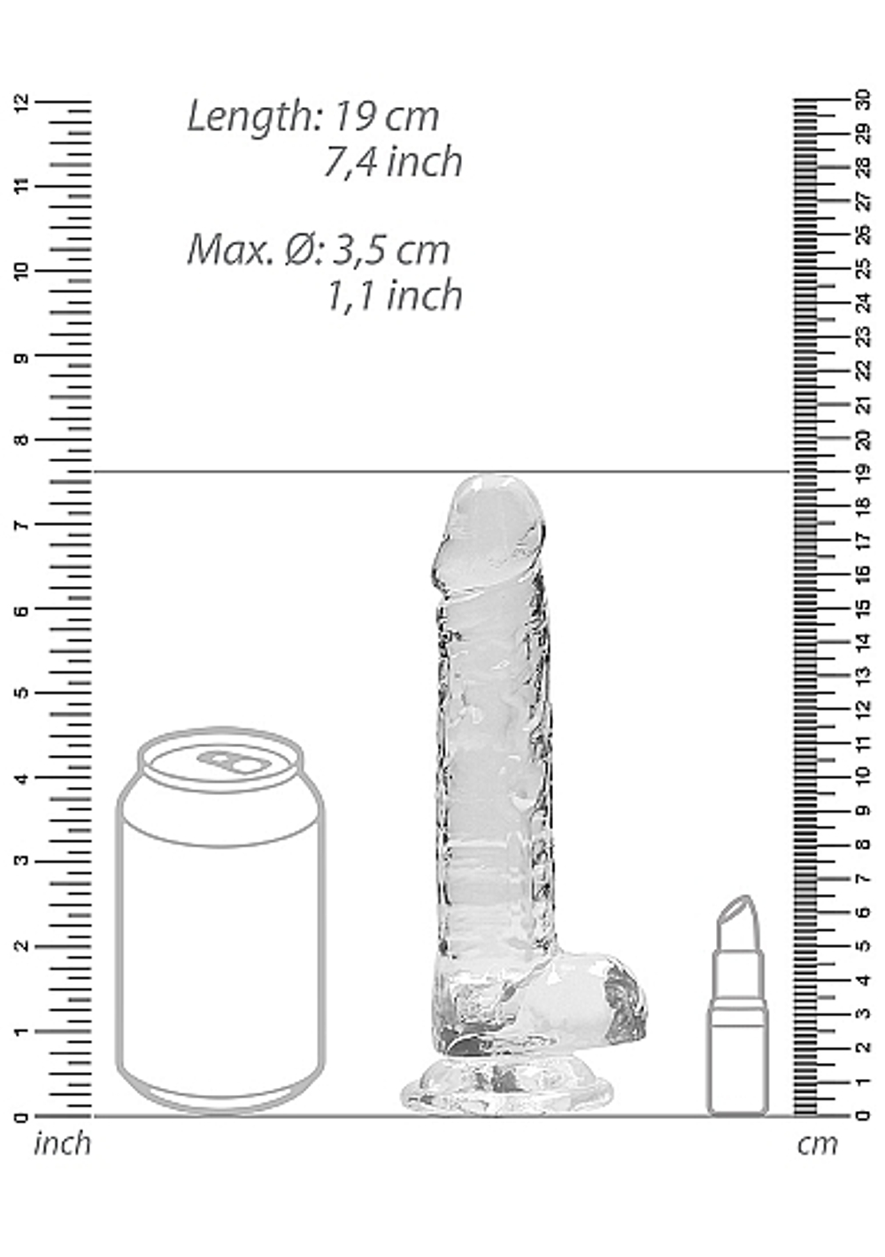 Фаллоимитатор 18 см. Realistic Dildo With Balls