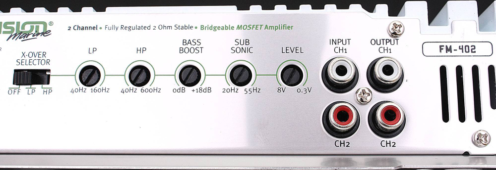 Усилитель 2-х канальный морской FUSION FM-402