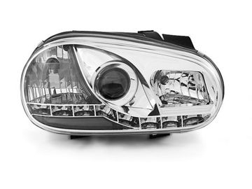 Передние фары VW Golf 4 daylight chrome