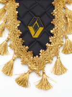 Вымпел тройной RENAULT (экокожа, черный с золотыми кисточками)