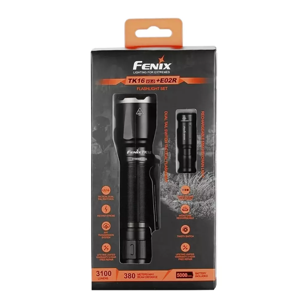 Фонарь Fenix TK16V20 + E02R, набор