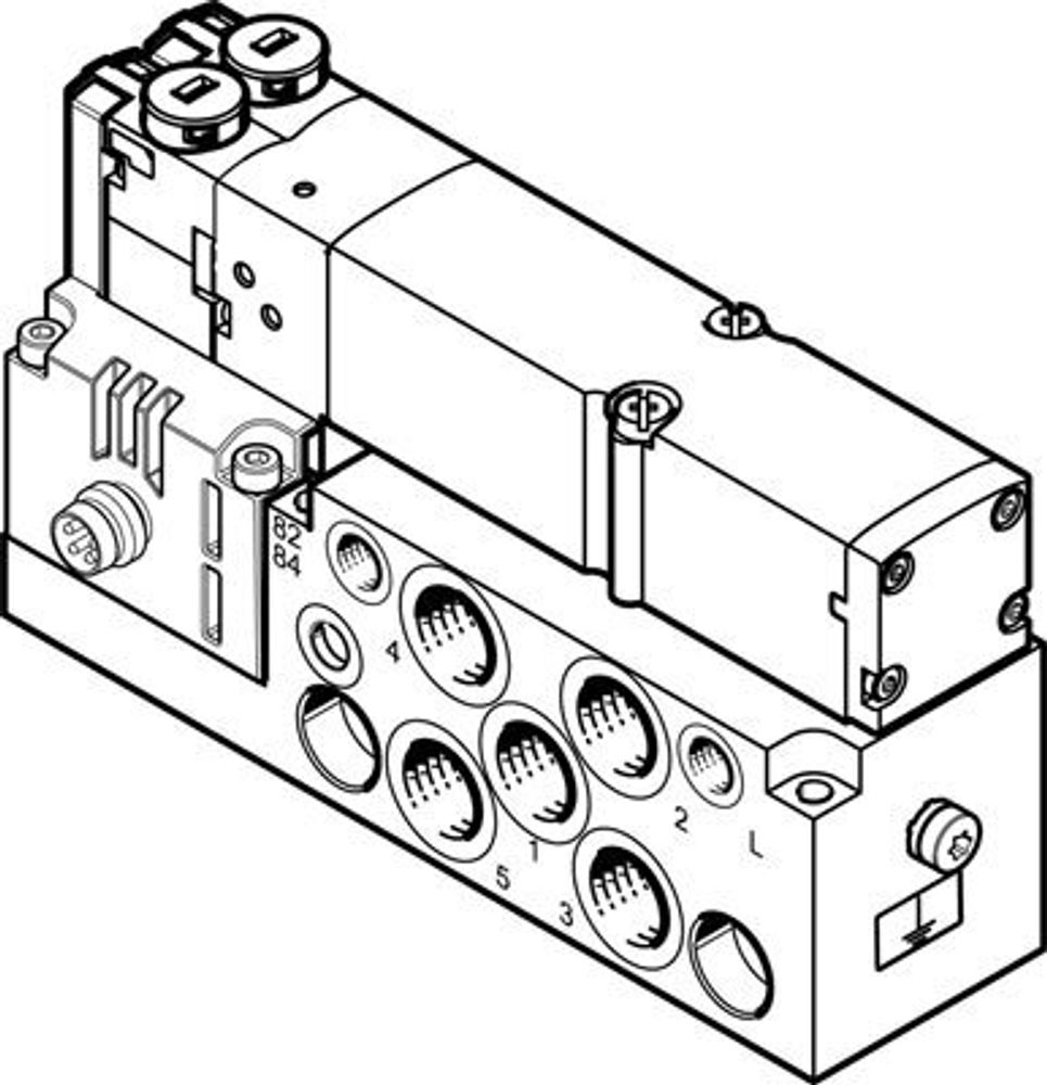 VMPA2-M1H-G-S-G1/8-PI Распределитель с электроуправлением VMPA2-M1H-G-S-G1/8-PI Распределитель с электроуправлением