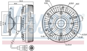 Гидромуфта электр. D=233 DAF 95XF