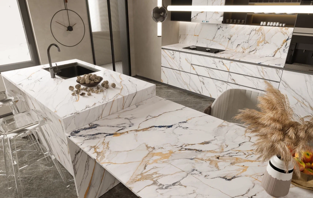 Gilt Years Polished Спеченный камень 160*320/0.6