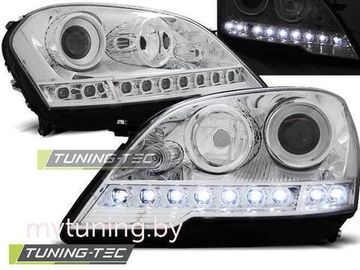 Передние фары chrome daylight для Mercedes ML W164