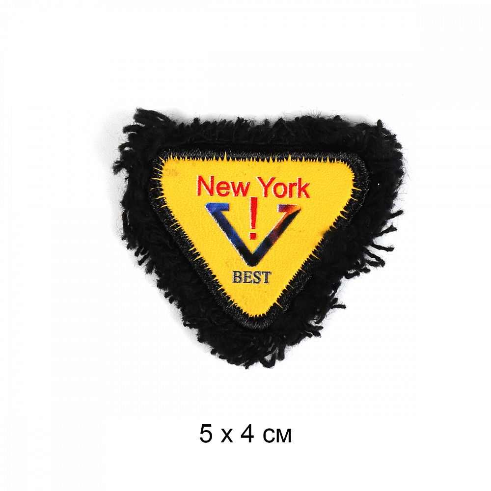 Аппликация пришивная "New York" 5х4 см, 2381, 20 шт Аппликация пришивная "New York" 5х4 см, 2381, 20 шт