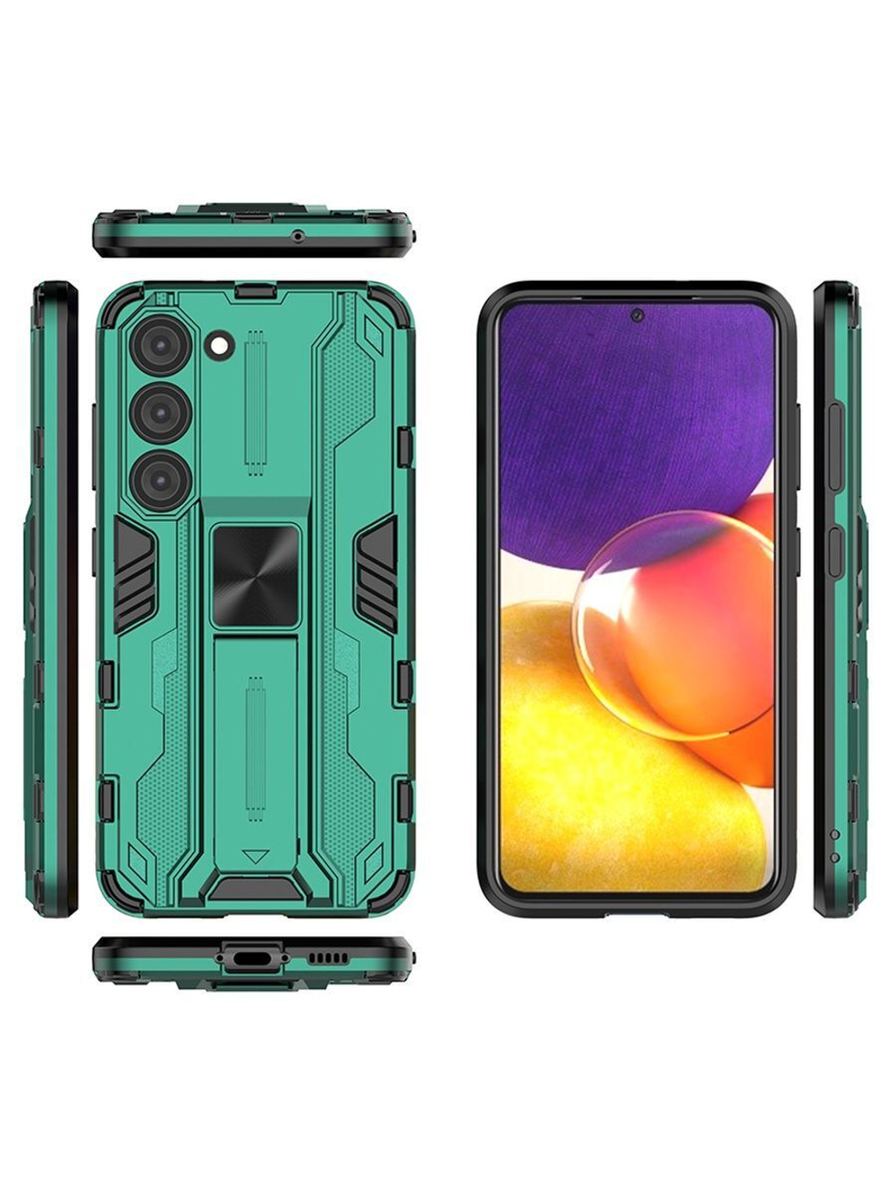 Противоударный чехол с подставкой Transformer для Samsung Galaxy S23