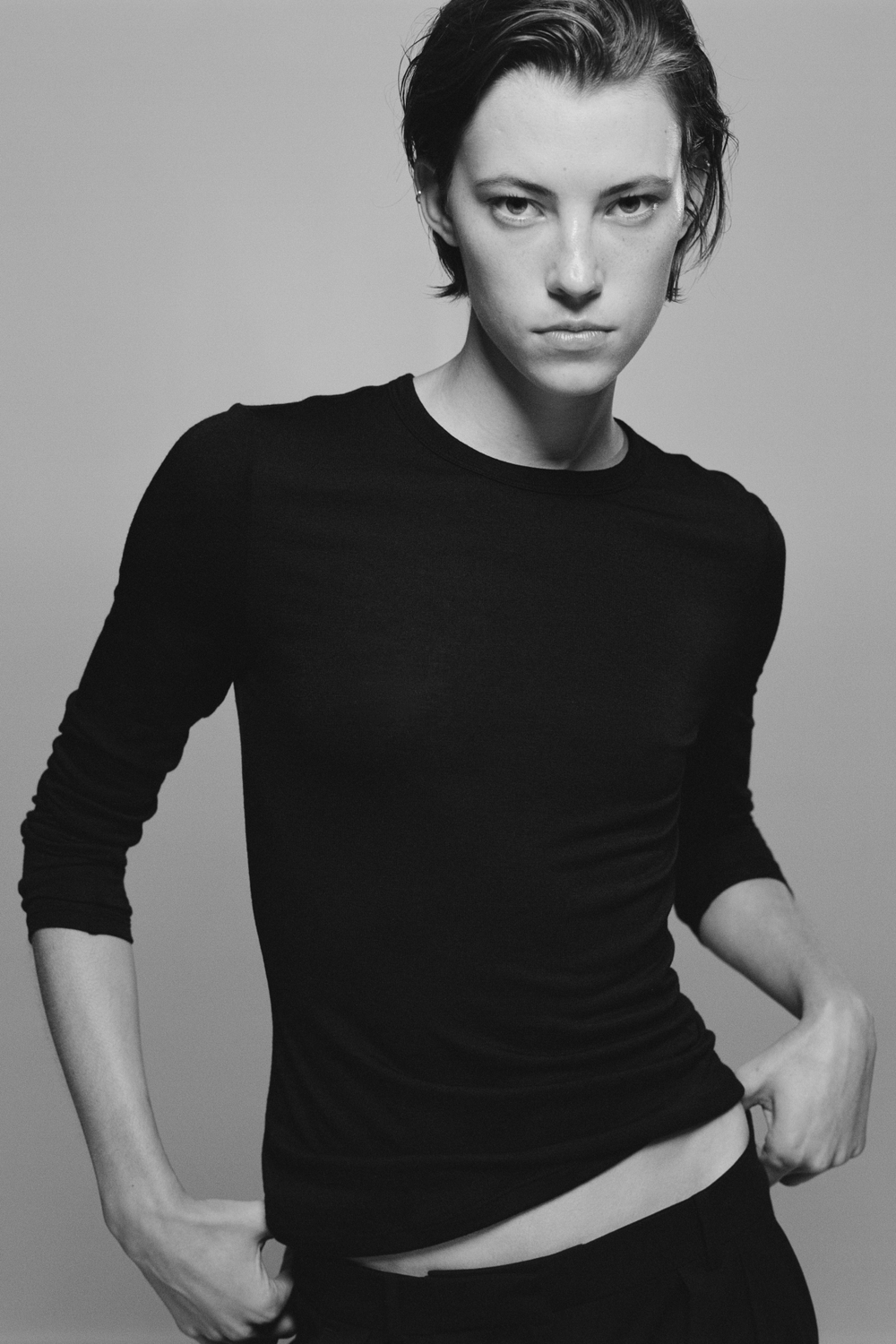 Утепляющий топ Slim Fit с длинными рукавами - H&M