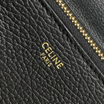 Сумка Celine Flair, чёрная, фактурная кожа — фото 7