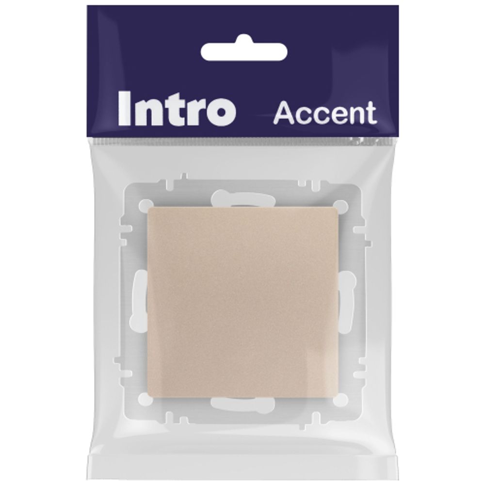 Переключатель перекрестный Intro Accent 6-108-04 10А-250В IP20 СУ AL/CU шампань | Intro
