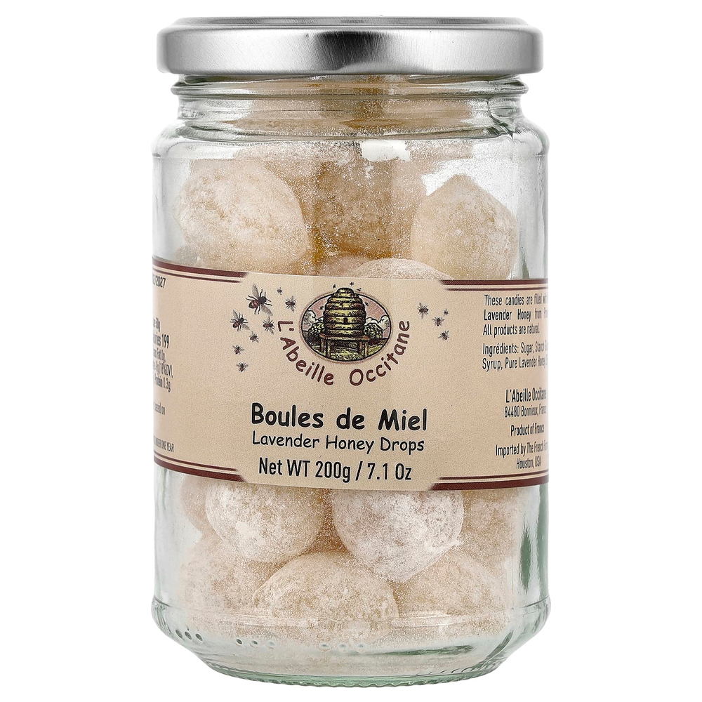 L'Abeille Occitane, леденцы с лавандой и мёдом, 200 г (7,1 унции)