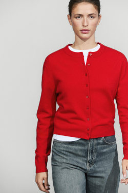 Massimo Dutti Кардиган с пуговицами, красный
