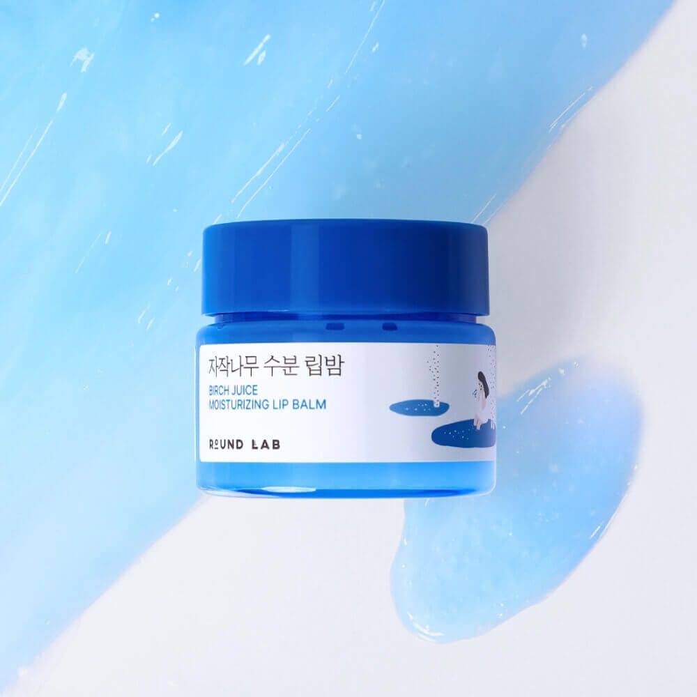 Бальзам для губ с березовым соком + кисть для нанесения Round Lab Birch Juice Moisturizing Lip Balm 20 гр