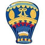 Аппликация термоклеевая "Синий воздушный шар" 5.5х7.0 см