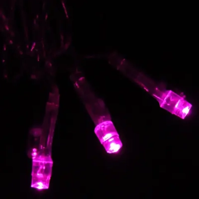 Гирлянда для дома 24м 280 ламп LED прозрач.пров.,8 реж, IP-20, Розовый (возможность соединения)