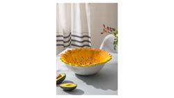 Салатник 26х26х8см 3D Edelweiss Маргаритка желтый