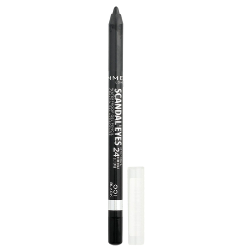 Rimmel London, Scdal'Eyes, водостойкий гелевой карандаш, 001 черный, 1,3 г (0,04 унции)