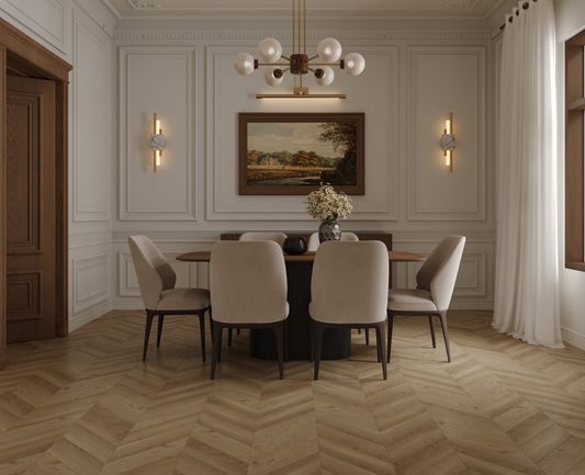 Инженерный ламинат Signature - Обсидиан Шеврон Дуб Величественный Majestic Special (LF703-09)