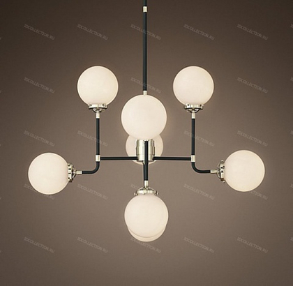 Люстра BISTRO GLOBE MILK GLASS 8-LIGHT Restoration Hardware