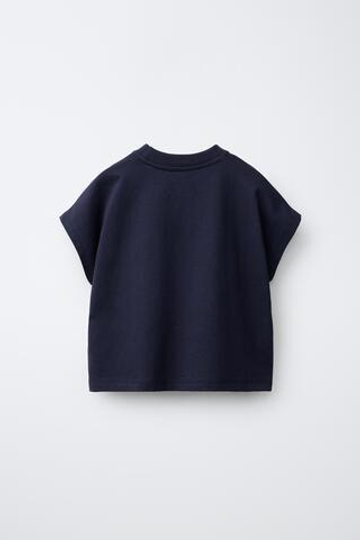 ZARA ФУТБОЛКА С БАНТАМИ, МОРСКОЙ СИНИЙ