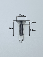 4х8 Винт потай с внут.шестигр. нерж. А2-70 DIN7991 (10 шт.)