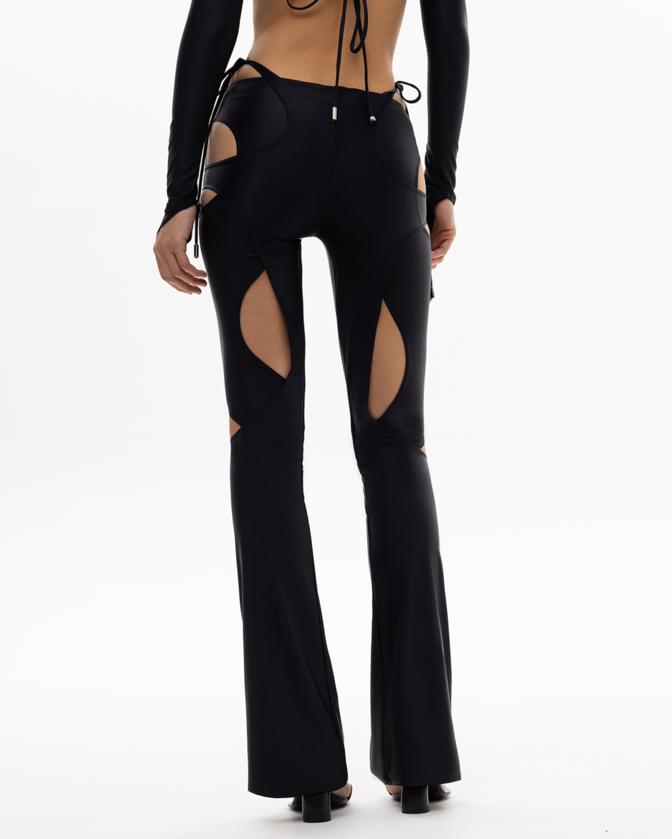 BLACK TROUSERS WITH HOLES