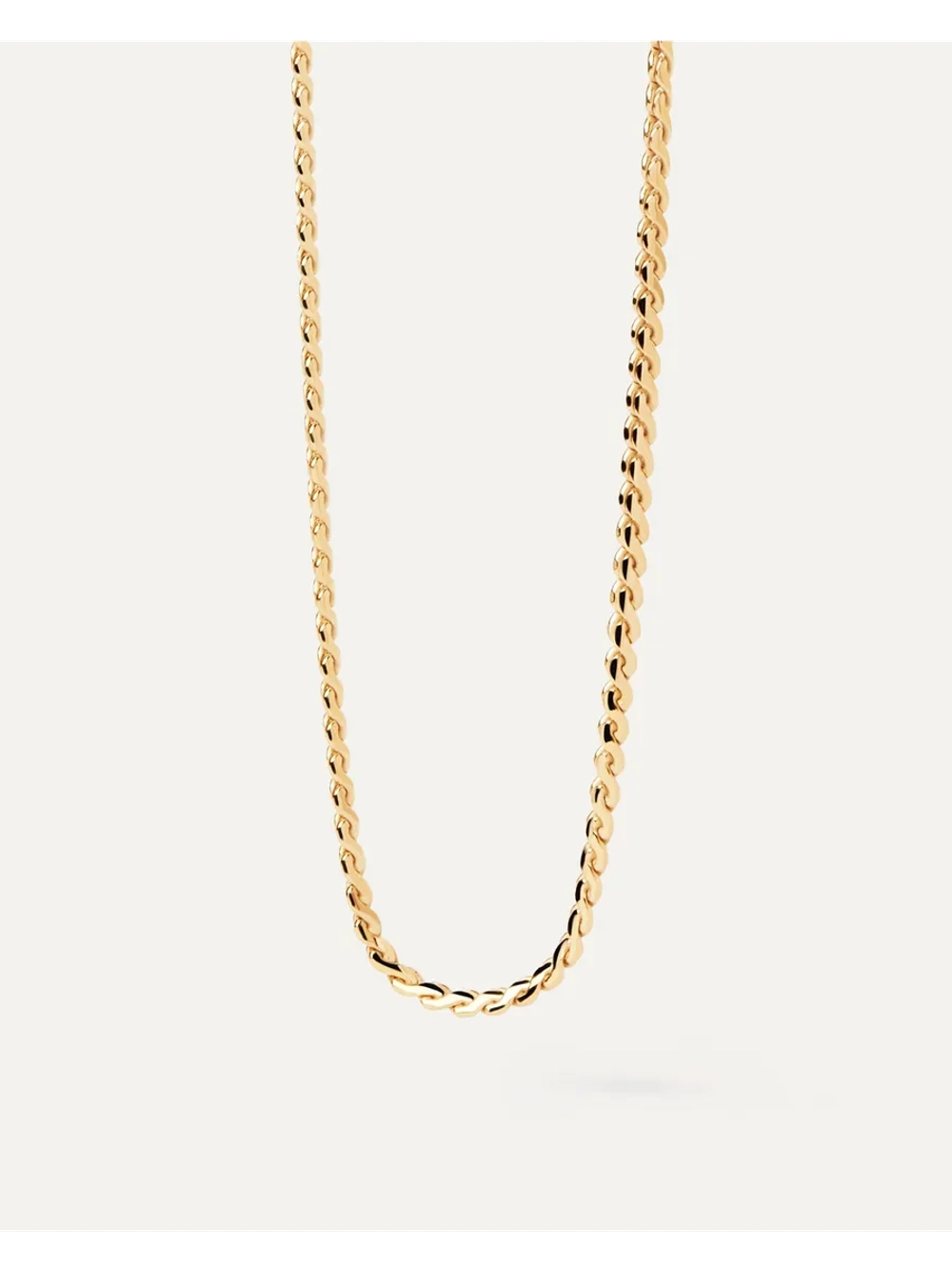 Цепочка Serpentine серебро 925 пробы покрытое золотом